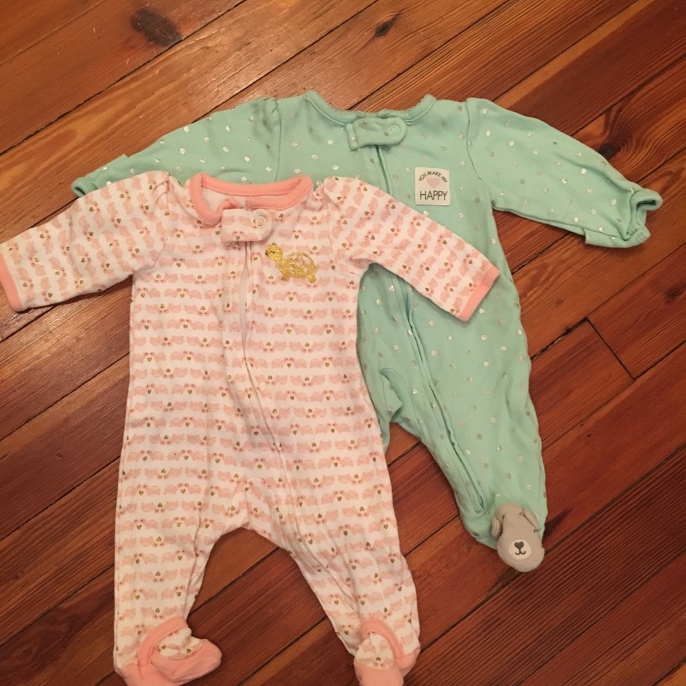 Newborn zipper pajamas